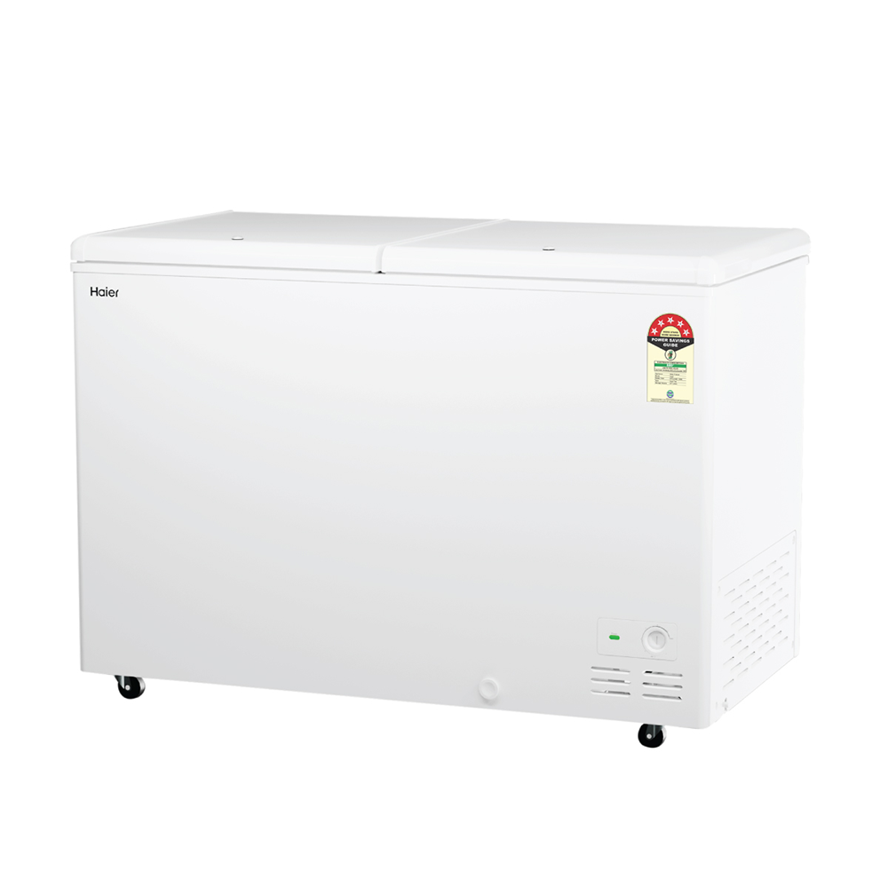 Haier Deep Freezer 410L, Hard Top Convertible Double Door (White)